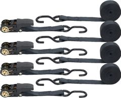 【新着商品】タイダウン ラッシンググベルト 最大使用荷重225kg 引越し 破断荷重800kg/本 運搬用 荷締めベルト 4本セット ナイロン 幅2.5cm 2m オートバイ対応 タイダウンベルト ラチェットベルト ブラック FFOGG