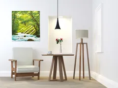 ■SIMON BAKER■のれん「陽光射す渓流」85x90cm ×5枚セット【日本製】のれん 暖簾 家紋 間仕切り ジブリ トトロ 千と千尋 風景 景色 目隠し スヌーピー ウィリアムモリス【匿名配送らくらくメルカリ便全国送料無料】