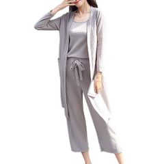 【数量限定】[M*R collection] リラックスルームウェア レディース パジャマ 上下セット 部屋着 グレー XL