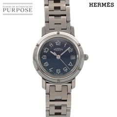 エルメス HERMES クリッパー CL4 210 ヴィンテージ レディース 腕時計 デイト ブルー クォーツ ウォッチ Clipper 90291287
