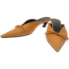 BALENCIAGA バレンシアガ SCARPA S.CUOIO ポインテッドトゥミュールパンプス 477245 WAZN0 7311 オレンジ 37