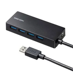 【新品・2営業日で発送】SANWASUPPLY サンワサプライ HDD接続対応 USB3.2 Gen1 4ポートハブ(ブラック)(USB-3HTV433BK)