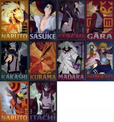 [중고] 클리어 포스터 전 10종 세트 A3 클리어 포스터 [이치반 복권 NARUTO-나루토- 질풍전 닌노 인연] G상