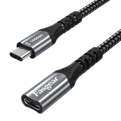 【新着商品】Fasgear USB C延長ケーブル 3フィート 10Gbps データ同期 Type C 3.2 オス-メス エクステンダー 編組 100W 高速充電コード PSVR2/MacBook Pro/iPad Air4/Switch Host/PS 0