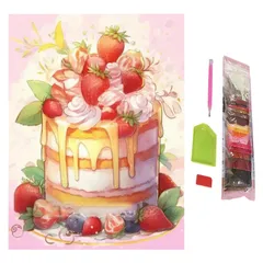 SENTO JONA ダイヤモンドアート アートパネル 四角いビーズ キット ビーズアート 手芸 ダイヤモンドペインティング スクエア 30x40cm (5) [5]