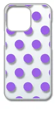 【新品未使用】iPhone13 Pro アイフォン13プロ クリア ハードケース ドット柄 水玉 (パープル) スマホケース カバー cl-iphone13pro-dotsmall-08