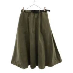 サウザンドマイル GENE HEAVENS マキシ丈 フレアスカート F カーキグリーン THOUSAND MILE レディース