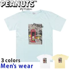 スヌーピー プリント 半袖 Tシャツ メンズ グッズ PEANUTS 犬 S1112-389SPB