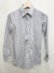 ◇ Θ ORIHICA オリヒカ ストライプ 長袖 シャツ サイズS ネイビー ホワイト レディース P  【1409090031199】