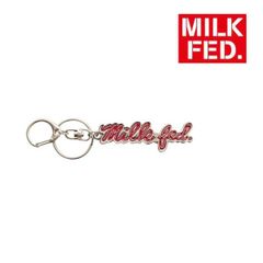 ミルクフェド キーホルダー キーリング milkfed MILKFED ICING LOGO KEYCHAIN 103251054004 キーチェーン レッド 赤 ブランド ロゴ 可愛い おしゃれ かわいい オシャレ  プレゼント バッグチャーム シルバー