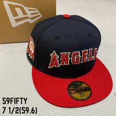 《NEWERA》ニューエラ　ロサンゼルス　エンゼルス　59FIFTY　キャップ　ネイビー　レッド　つば裏　グリーン　大谷翔平選手二刀流サイドパッチ　7 1/2