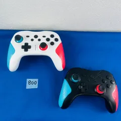 ◇800【通電OK 2個セット】 Switch コントローラーMatbip スイッチスイッチ コントローラー ブラック ホワイト 1000mAh大容量 マクロ機能 背面ボタン付き 9色RGBライト Bluetooth 無線接続 ジャイロセンサー搭載