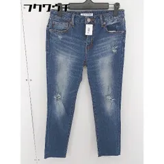 ◇ AZUL BY MOUSSY アズール バイマウジー ダメージ カットオフ ジーンズ デニム パンツ サイズ24 インディゴ レディース  【1109290017770】