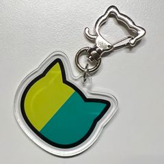 初心者マーク 猫型キーホルダー ネコ金具 タイプ  ナスカン