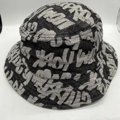⭐️極美品⭐️Supreme シュプリーム デニム　ブラック　バケットハット Supreme シュプリーム 22SS Fade Jacquard Denim Crusher