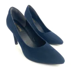 新品 パンプス 25cm ネイビー 美シルエット 9.5cmヒール 美ライン 小顔効果 クッションインソール 安定感抜群 歩きやすい レディース 靴 プレゼント 贈り物 スリッパ シューズ パーティー アウトソール 高級 おしゃれコーデ 二次会 小顔パンプス