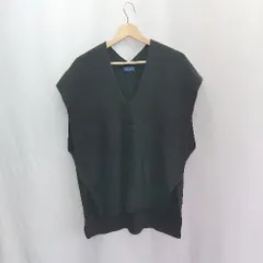 ◇ ⊇ SHIPS シップス ウール混合 袖なし ベスト サイズF ブラック レディース E  【1502180079696】