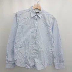 ◇ ◎ ⊂ EASTBOY イーストボーイ ワンポイント刺繍 長袖 シャツ サイズ9 ブルー系 レディース E  【1506230020560】