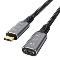【在庫処分】8K@60Hz USB-C オス-メス 5K 延長ケーブル / 4 4K60Hzビデオ40Gbps高速データ転送速度20V5A100W電力供給 Thunderbolt 対応 Thunderbolt USB4 3と下位互換-0.8m ConnBull