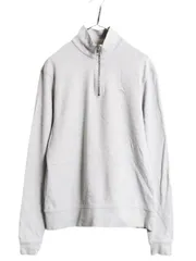 【お得なクーポン配布中!】 バーバリー ブリット ハーフジップ スウェット メンズ L / Burberry BRIT ハイネック トレーナー コットン ワンポイント ノバチェック 灰