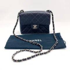 CHANEL シャネル チェーン ポシェット ショルダーバッグ スマホ 携帯 ケース キャビアスキン ココマーク 管理番号：3813