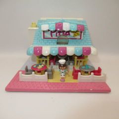 Rare! 90's Vintage Polly Pocket House Polly Ville Pizzeria Playhouse Miniature Dollhouse Figure Doll Plush Toy