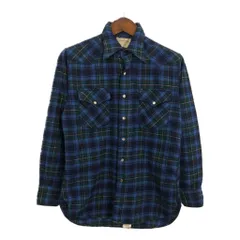 ヴィンテージPendleton ウエスタンウールシャツ XL PENDLETON ウールシャツ グリーン系 XLビンテージ稀少70年代