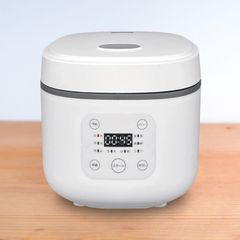 【新品※ショップ出品】簡単炊飯器コンパクトライスクッカー HK-CRC03WH 3合炊き