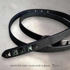 Gomyo marché 購入　黒 レザー スタッズ ベルト ⭐︎試着のみ⭐︎ cazari - メルカリShops