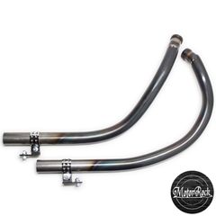 スポーツスター XL'07-'13 オールドスタイル手曲げマフラー ベアメタル MOTOR ROCK (MR-EX160B)