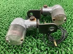 汎用 ウインカー 左右 社外 バイク 部品 ヨーロピアンウインカー クリア ステー CB ゼファー XJR 【中古】 59