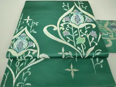 セール❤️正絹　新品未使用　名古屋帯　華紋　更紗　草花　唐草 オオヤマレンゲ様専用❤️正絹 新品未使用 名古屋帯 華紋 更紗