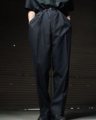 1970s pin stripe 2tuck wide-straight slacks 60s 70s ピンストライプ 2タック ワイド ストレート スラックス  ロケットタロン チャコールグレー