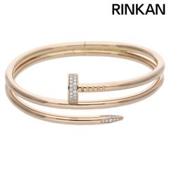 カルティエ  新型 JUSTE UN CLOU BRACELET DIA K18PGダイヤジュストアンクルダブルブレスレット メンズ 16