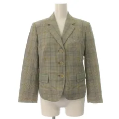 ポールスミス PAUL SMITH テーラードジャケット シングル 3B グレンチェック ドット 背抜き リネン混 ウール ショート丈 40 グレー /DK ■GY09のサムネイル