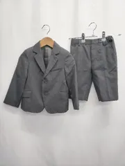 ◇ ⊇ COMME CA ISM キッズ 子供服 シングル ハーフパンツ スーツ 上下 サイズ100 ダークグレー 男の子 E  【1506250011746】