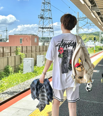 STUSSY Tシャツ 半袖 メンズSTUSSY TIKI TRIBE TEE Tシャツ T-SHIRTS Tシャツ 半袖  ホワイト