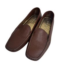 美品】トッズ ローファー スクエア レザー シボ革 スリッポン 24.5cm 