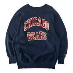 XXL 90s 90年代 USA製 アメリカ製 Champion チャンピオン リバースウィーブ reverseweave シカゴ ベアーズ NFL ビックサイズ オーバーサイズ カレッジロゴ アーチロゴ アーチプリント 紺 ネイビー オレンジ