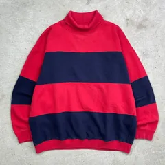 90年代 GAP オールドギャップ タートルネック ボーダースウェットシャツ メンズXL相当 