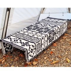 【人気商品】90㎝×180㎝) (オルテカ柄 ブランケット リバーシブル マルチカバー 民族柄 アウトドア キリム オルテカ柄 ラグマット キャンプ コット用ラグ