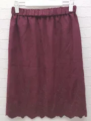 ◇ ●美品● Doux archives ドゥ アルシーヴ 膝下丈 タイト スカート サイズS レッド系 レディース  【1002800798735】のサムネイル