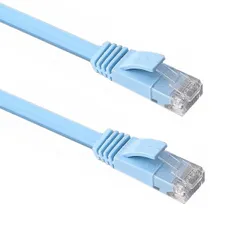 Cat6 LANケーブル 《ブルー》 《5m》 カテゴリ6 フラット 薄型 LANケーブル[定形外郵便、送料無料]
