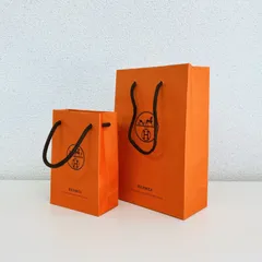 新品❤︎エルメス HERMES 純正 正規オレンジショッパー 正規店ペーパーバッグ 紙袋 ブランド紙袋 ショッパー ブランドショッパー ショッピングバック ショップ袋 ショッピング袋