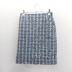 ◇ Θ◎●未使用● Te chichi テチチ チェック柄 膝丈 タイト スカート サイズM ネイビー レディース E  【1504240010397】