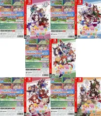 【中古】紙製品 集合 『ハチャウマ』差し替えジャケット5枚セット 「Switchソフト ウマ娘 プリティーダービー 熱血ハチャメチャ大感謝祭!」 CyStore購入特典
