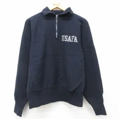 デッドストック 60’s チャンピオン タタキタグ USAFA ハーフジップ 60's～ タタキタグ チャンピオン ハーフジップRW ''USAFA'' 実寸