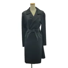 YOKO CHAN / ヨーコチャン | ベルテッドドレスコート | 40 | ブラック | レディース