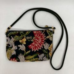 フェイラー ショルダーバッグ 花柄 ブラック系 約11×18×4cm - メルカリ