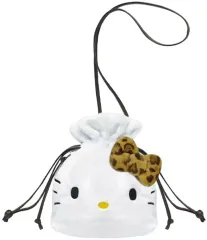 【中古】バッグ ハローキティ(ヒョウ柄シリーズ) 巾着ショルダー ブラウン 「サンリオキャラクターズ」